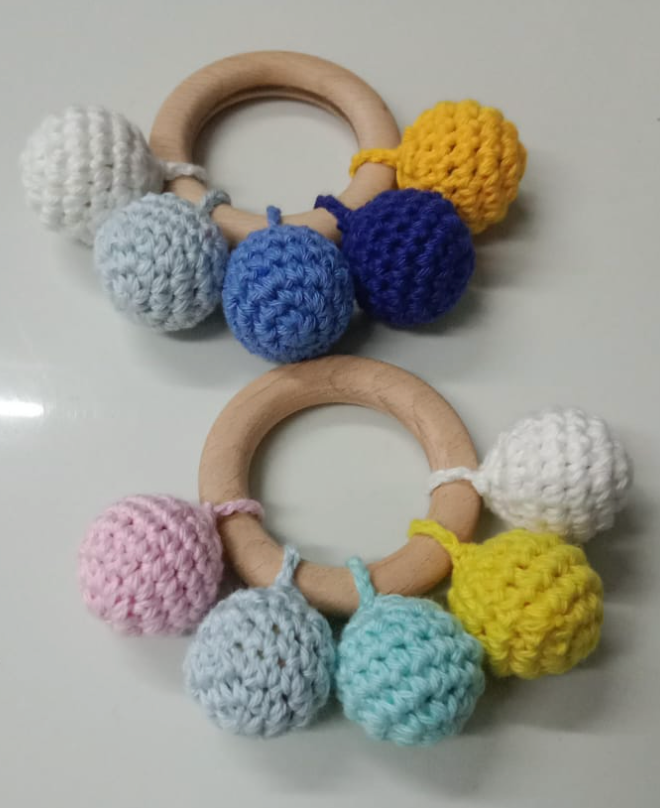 Blue Bubble-Crochet Toy
