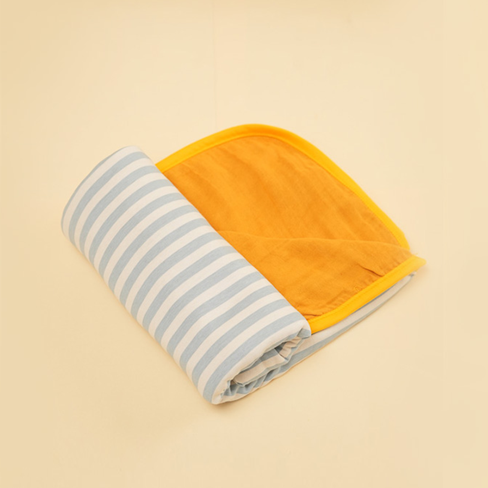 Striped Muslin Wrap- Reversible