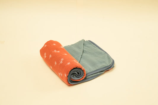 Palm Muslin Wrap-Reversible