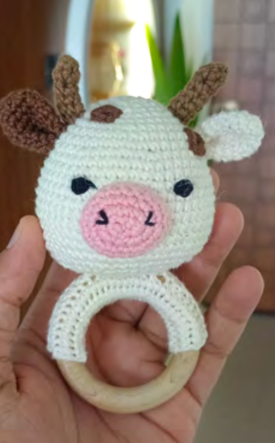 Little Moo - Crochet Rattle