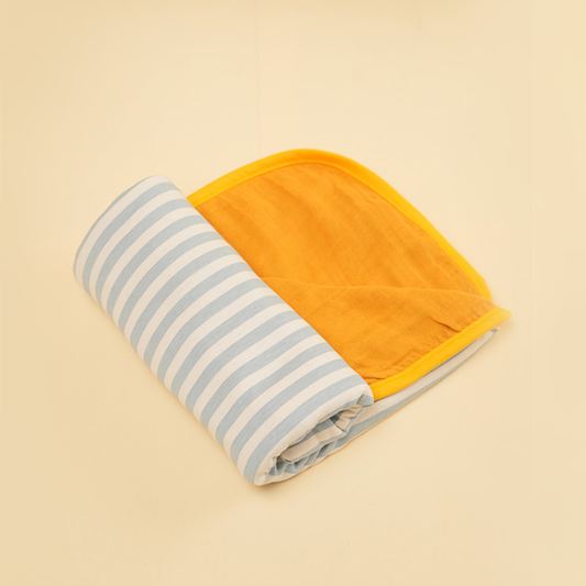 Striped Muslin Wrap- Reversible