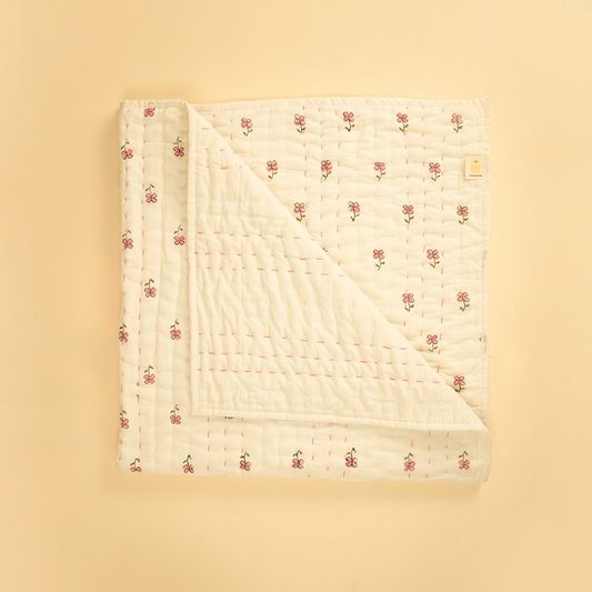 Bloom Kantha Blanket